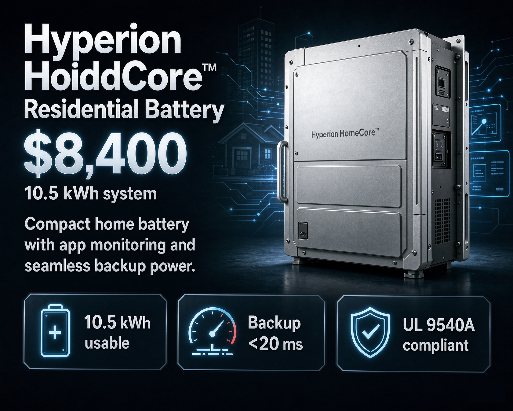 Hyperion HomeCore™ Residential Battery