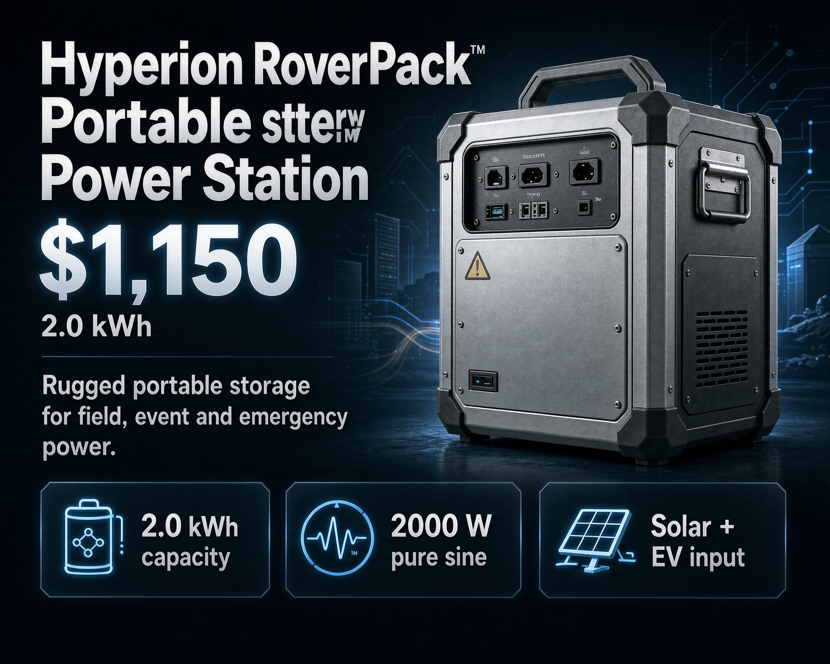 Hyperion RoverPack™ Portable Power Station